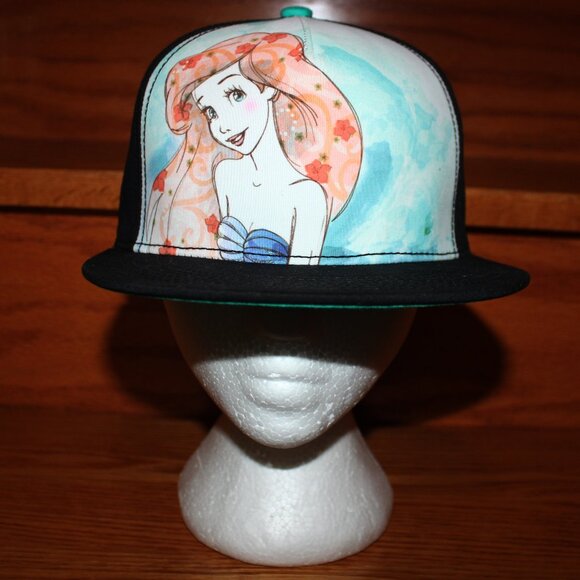 3/$77❤️new original ARIEL hat snapback cap The Little Mermaid Disney Princess - Picture 1 of 8
